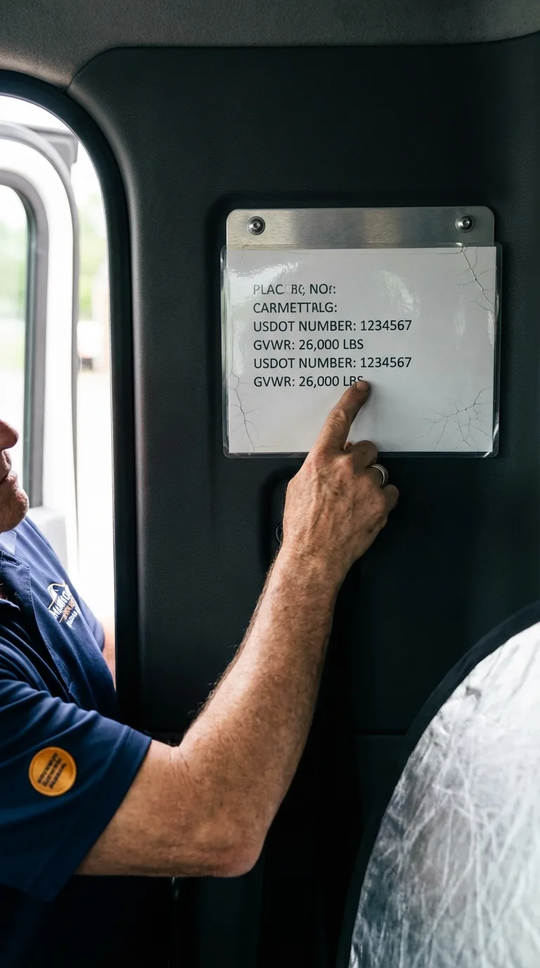 USDOT licensing placard verification in Zephyrhills